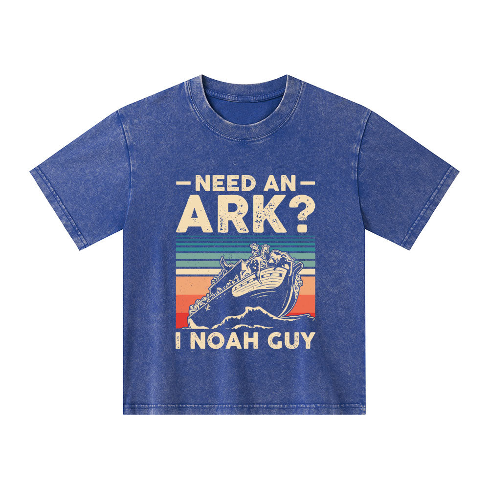 Need An Ark I Noah Guy Funny Vintage Christian Kid Washed T-Shirt