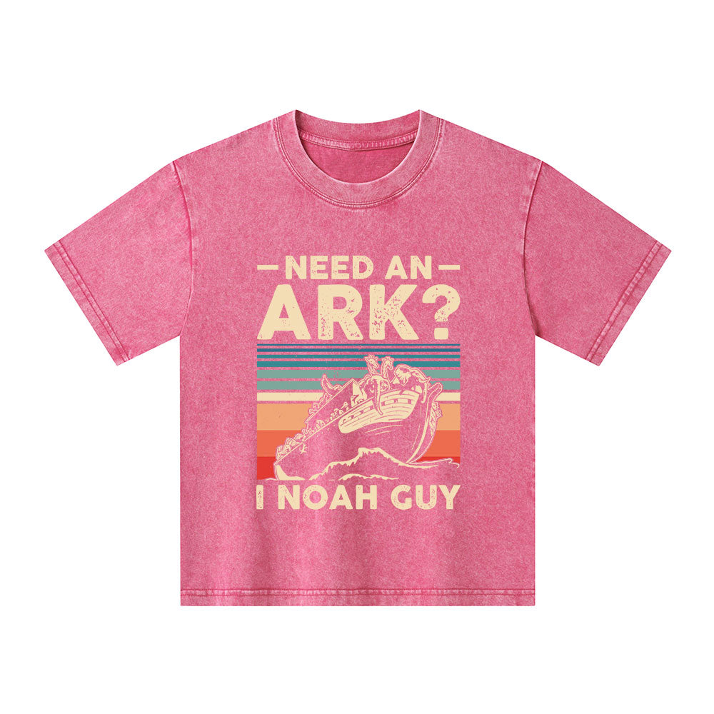 Need An Ark I Noah Guy Funny Vintage Christian Kid Washed T-Shirt