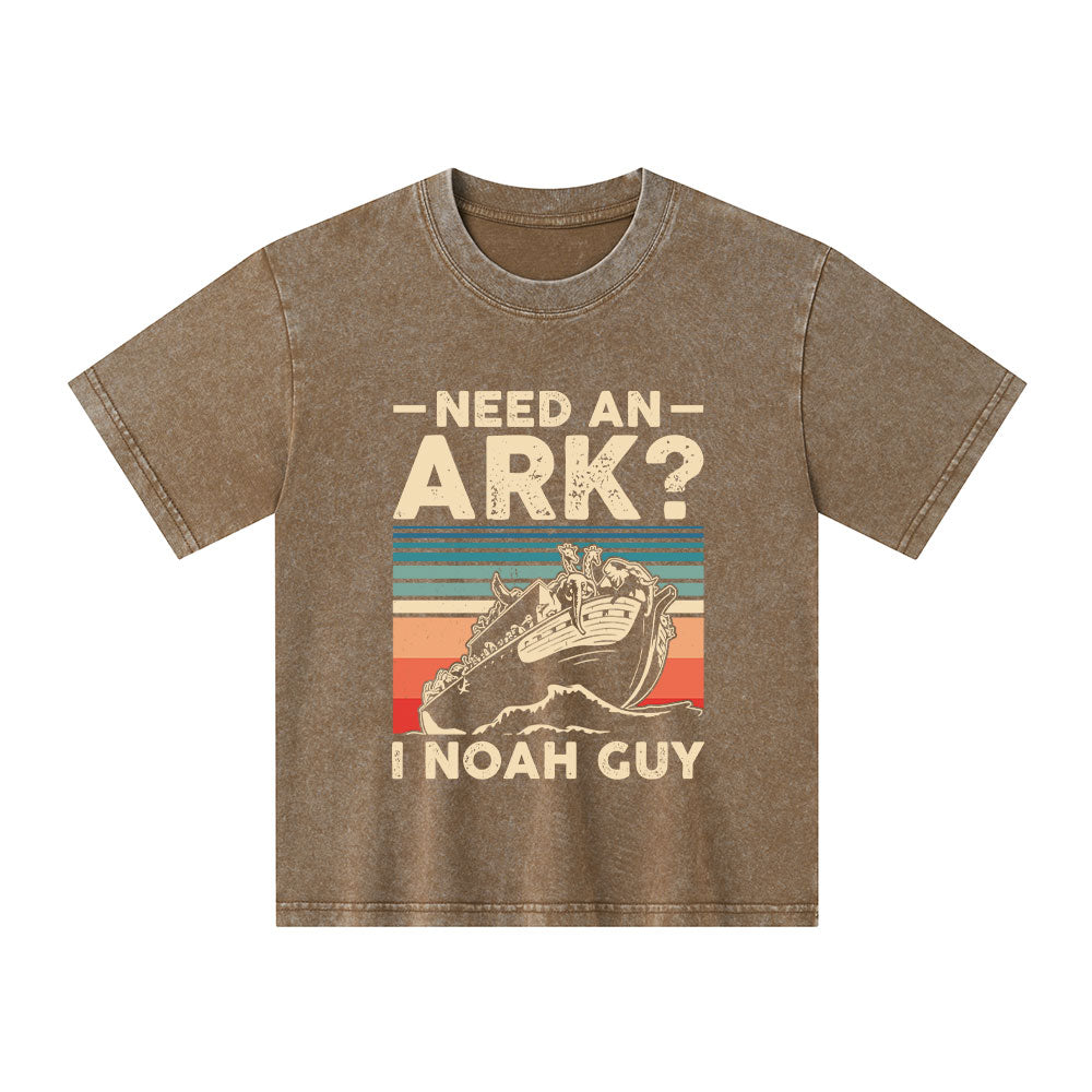 Need An Ark I Noah Guy Funny Vintage Christian Kid Washed T-Shirt