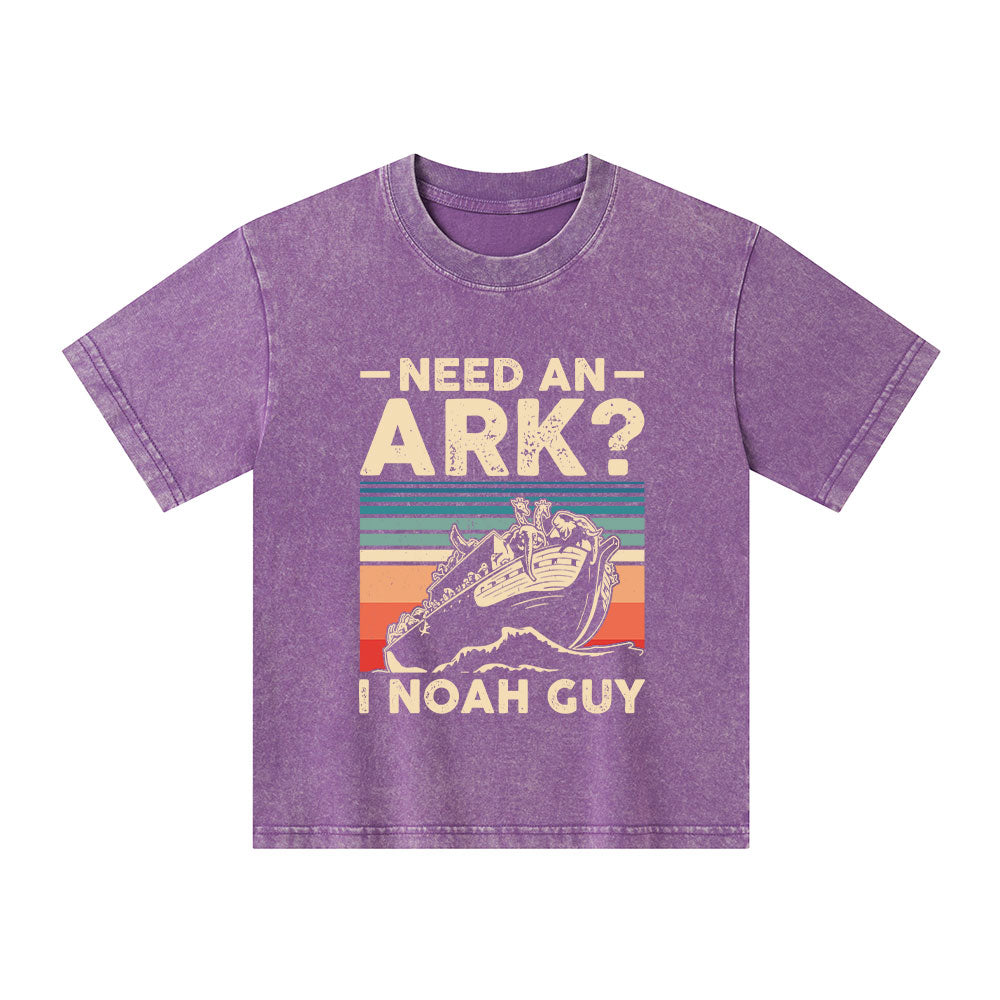 Need An Ark I Noah Guy Funny Vintage Christian Kid Washed T-Shirt