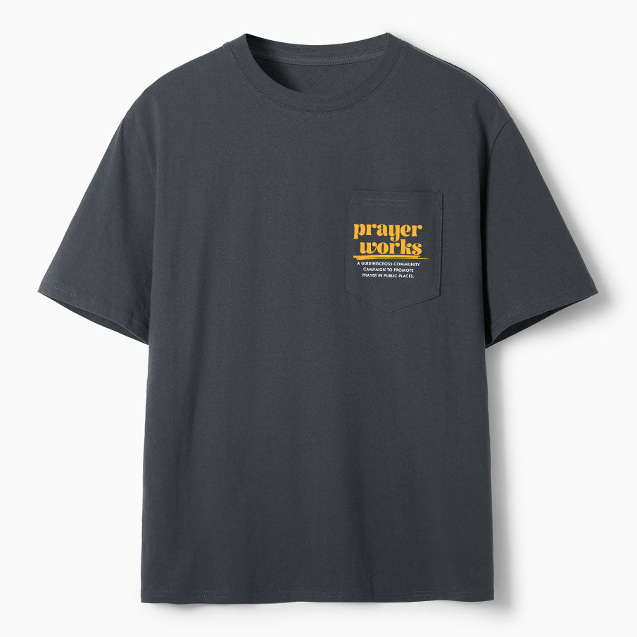 Need Prayer Tap My Shoulder Christian Unisex Pocket T-Shirt
