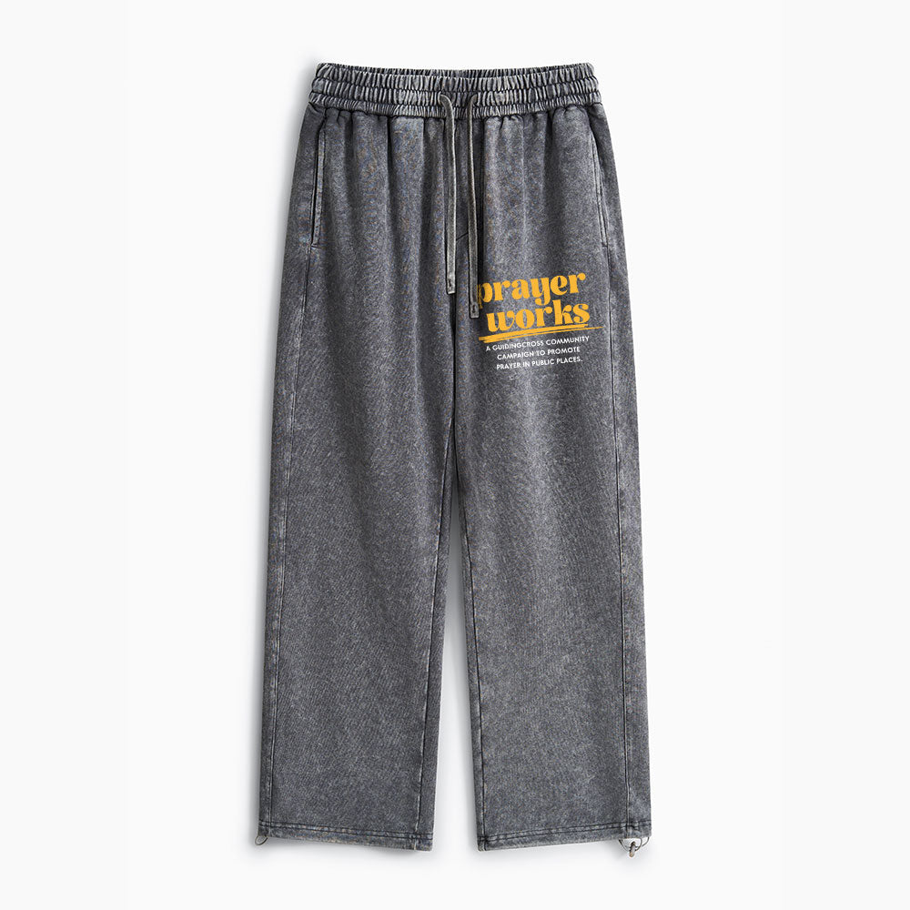 Need Prayer Tap My Shoulder Christian Washed Sweatpants