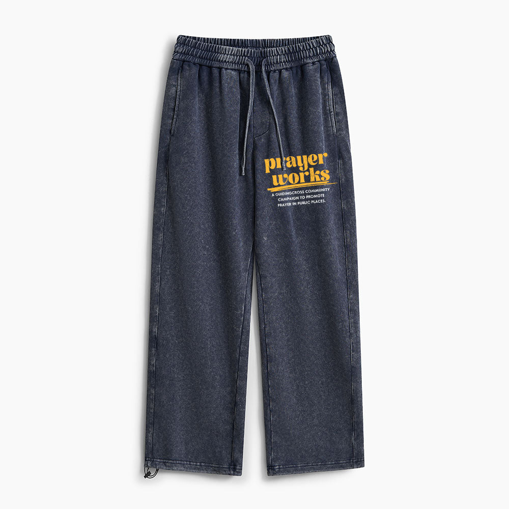 Need Prayer Tap My Shoulder Christian Washed Sweatpants
