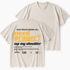 Need Prayer Tap My Shoulder Christian Washed V-Neck T-Shirt