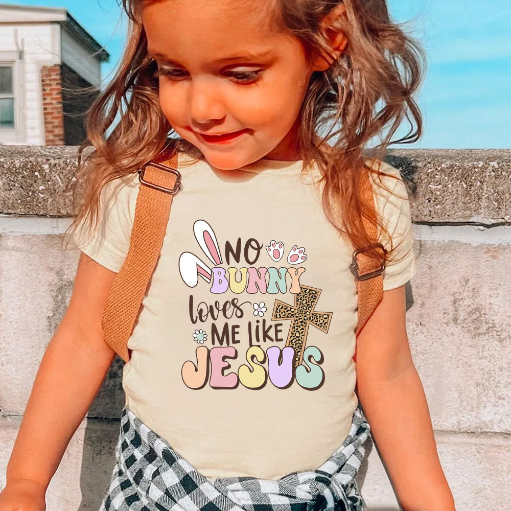 No Bunny Loves Me Like Jesus Christian Kid T-Shirt