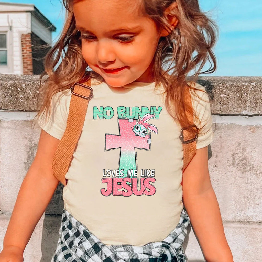 No Bunny Loves Me Like Jesus Christian Kids T-Shirt
