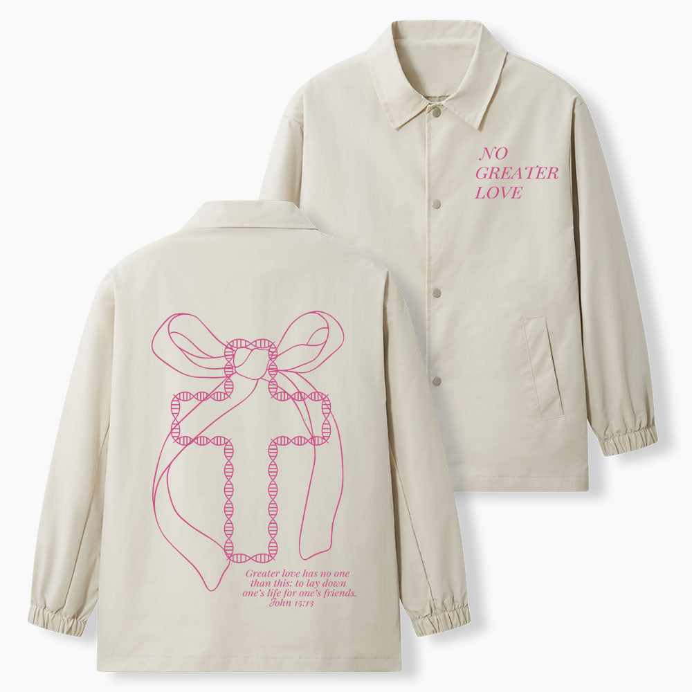 No Greater Love Christian Coach Jacket