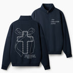 No Greater Love Christian Half Zip Fleece Sweatshirt