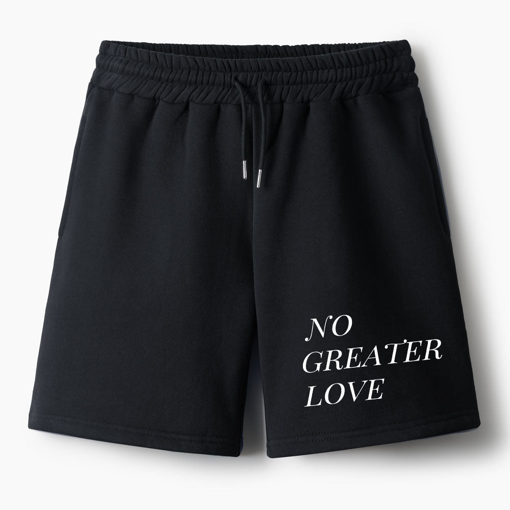 No Greater Love Christian Premium Fleece Shorts