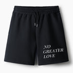 No Greater Love Christian Premium Fleece Shorts