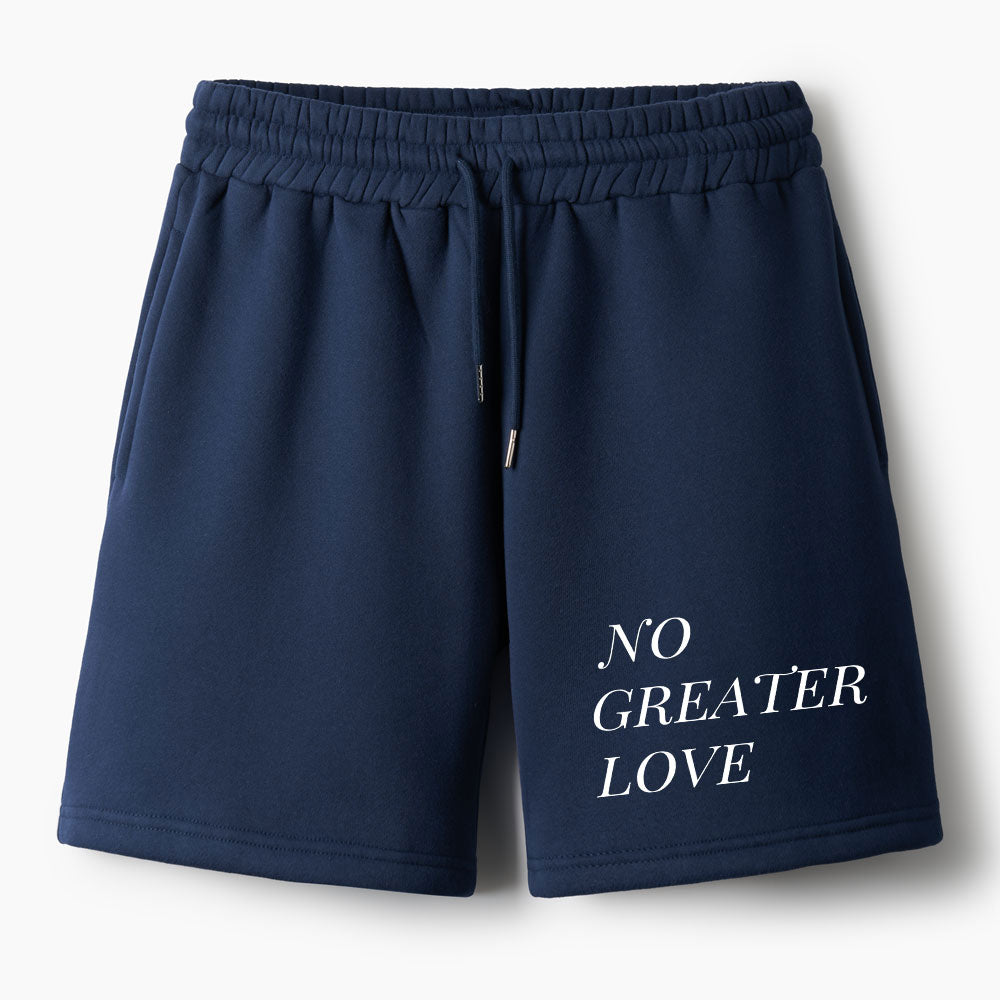 No Greater Love Christian Premium Fleece Shorts