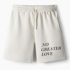 No Greater Love Christian Premium Fleece Shorts