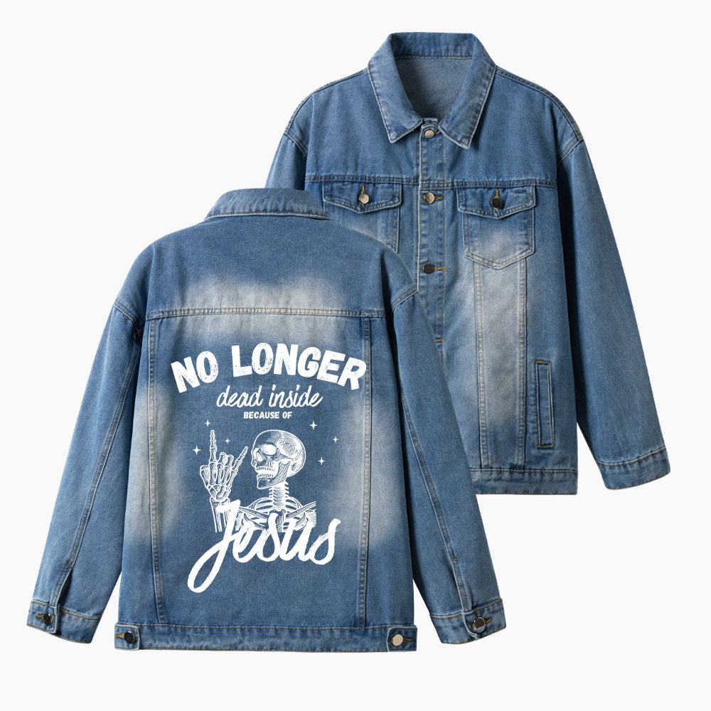 No Longer Dead Inside Christian Denim Jacket