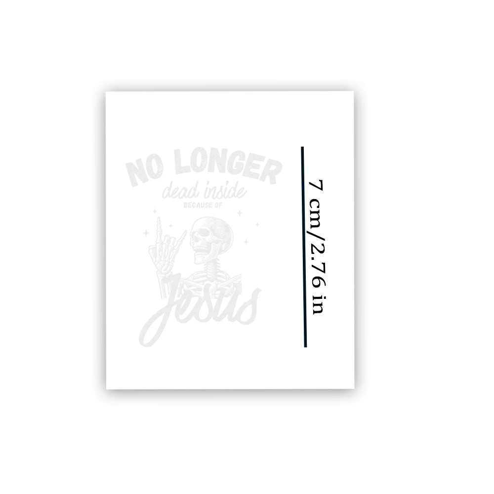 No Longer Dead Inside Because We Have Jesus 12pcs Christian Temporary Tattoos