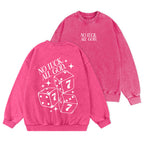 No Luck All God Christian Washed Sweatshirt
