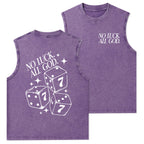 No Luck All God Christian Washed Tank Top