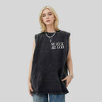 No Luck All God Christian Washed Tank Top