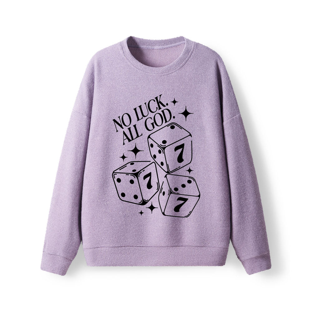 No Luck All God Lightweight Sweater