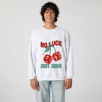 No Luck Just Jesus Christian Fleece Sweatshirt