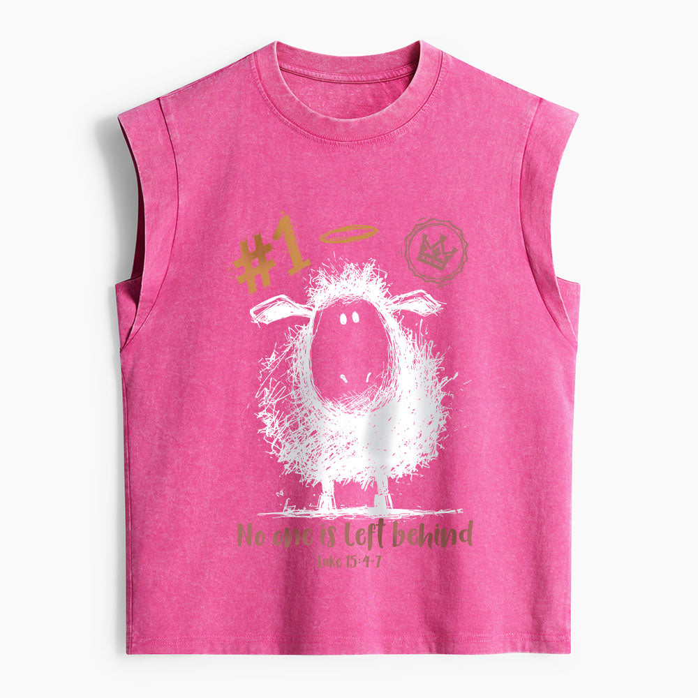 No One Is Left Behind Christian Women's Washed Tank Top