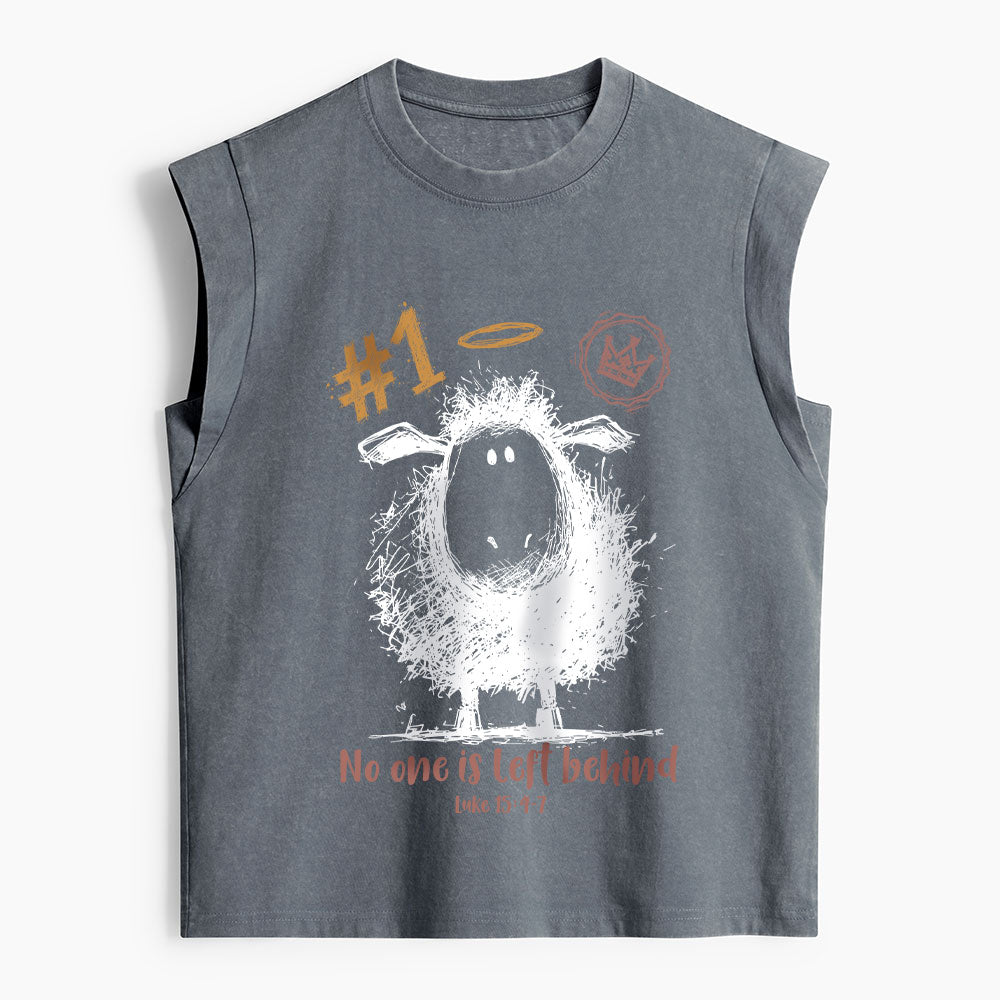 No One Is Left Behind Christian Women's Washed Tank Top