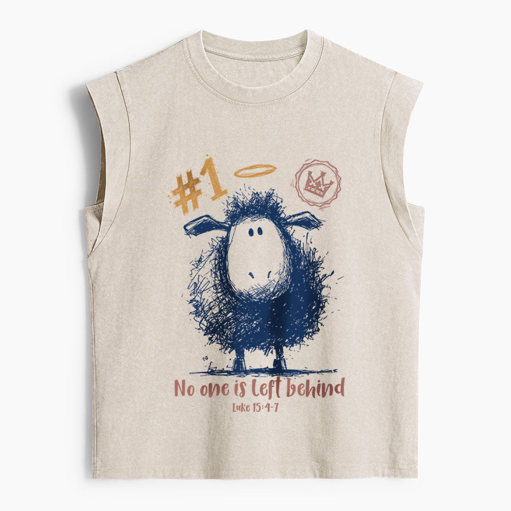 No One Is Left Behind Christian Women's Washed Tank Top