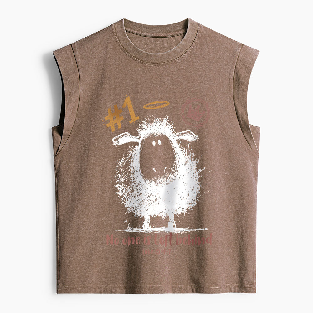 No One Is Left Behind Christian Women's Washed Tank Top