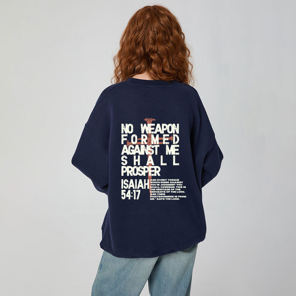 No Weapon Formed Christian Fleece Sweatshirt