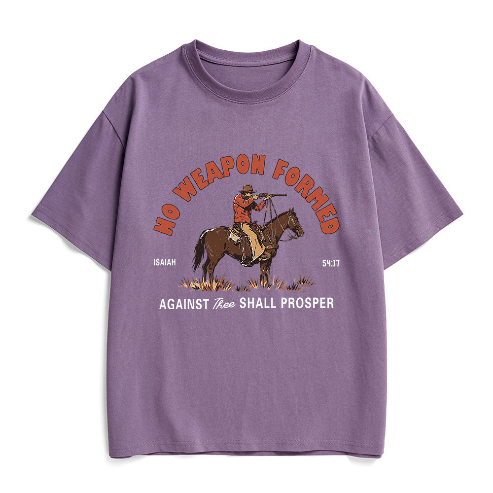 No Weapon Formed Christian Heavy Cotton T-Shirt