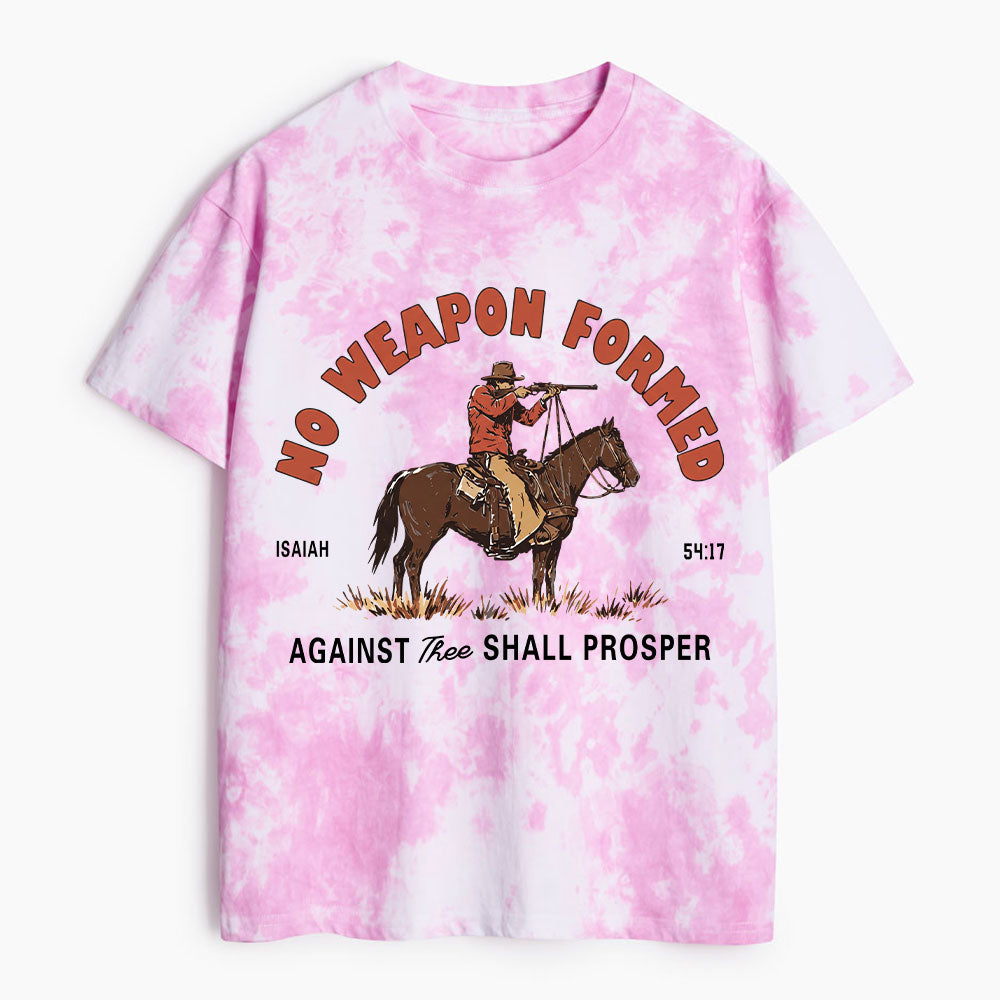 No Weapon Formed Christian Heavy Cotton Tie Dye T-Shirt