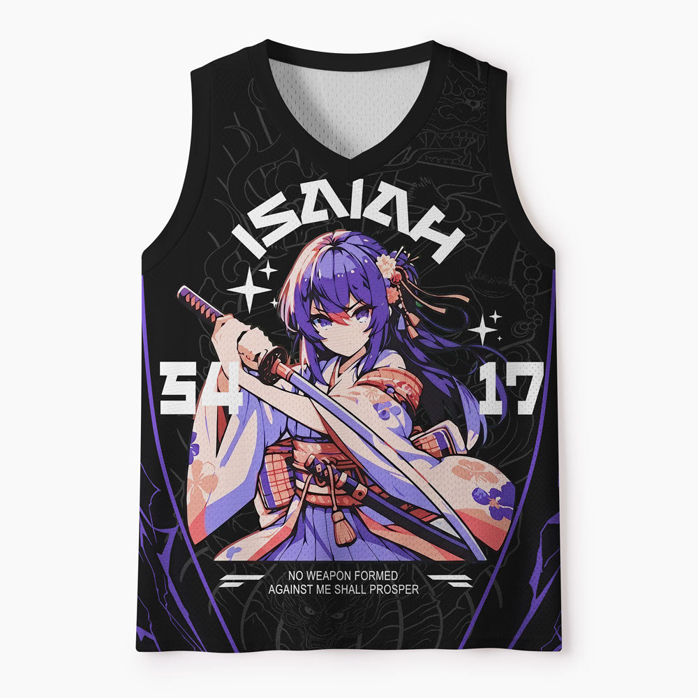 No Weapon Formed Christian Mesh Jersey Tank Top