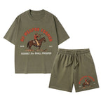 No Weapon Formed Christian Washed T-Shirt & Shorts