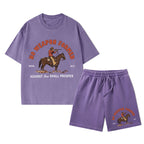 No Weapon Formed Christian Washed T-Shirt & Shorts