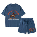 No Weapon Formed Christian Washed T-Shirt & Shorts