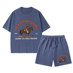 No Weapon Formed Christian Washed T-Shirt & Shorts