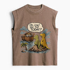 Noah's Ark Funny Dinosaurs Christian Women's Washed Tank Top