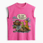 Noah's Ark Funny Dinosaurs Christian Women's Washed Tank Top