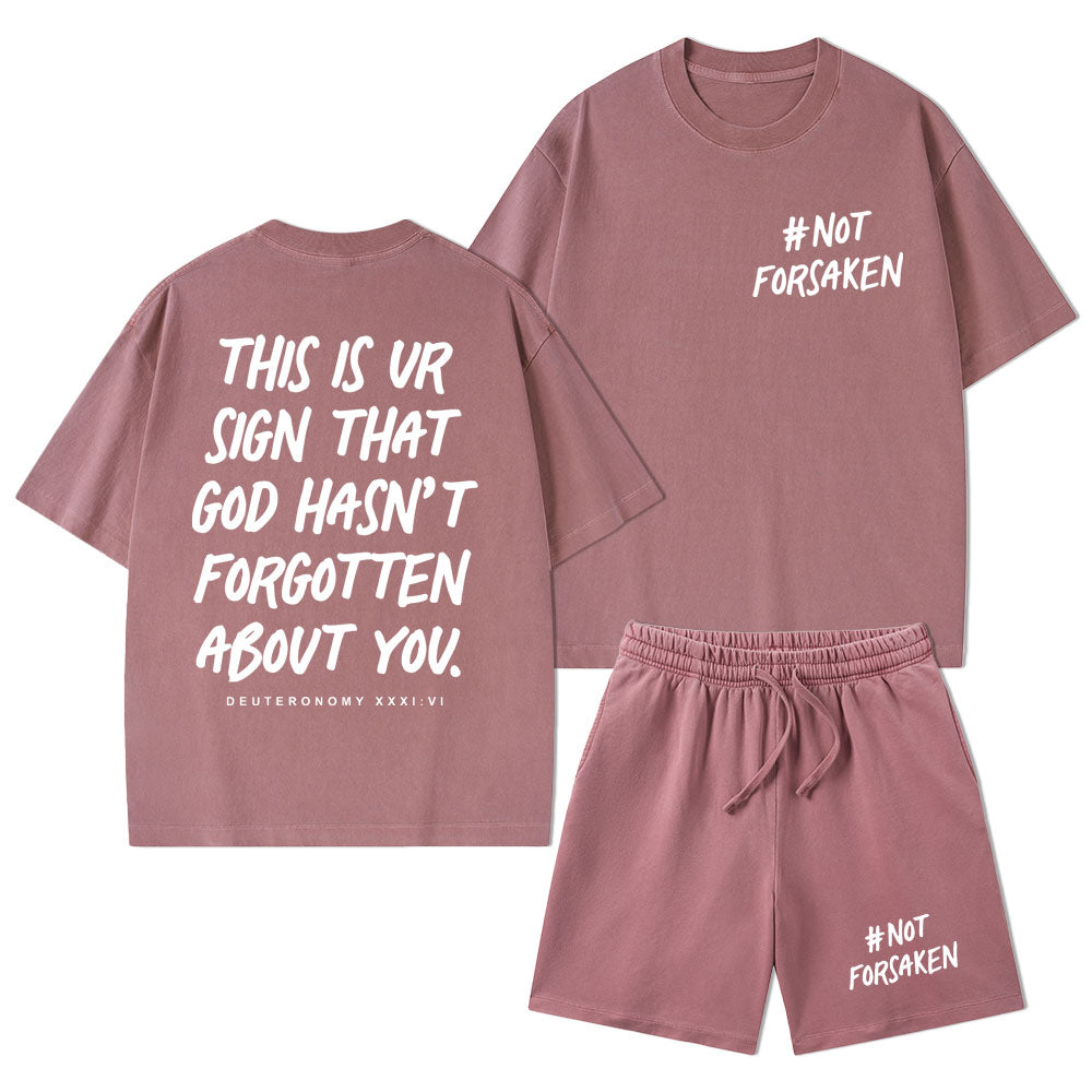 Not Forsaken Christian Washed T-Shirt & Shorts
