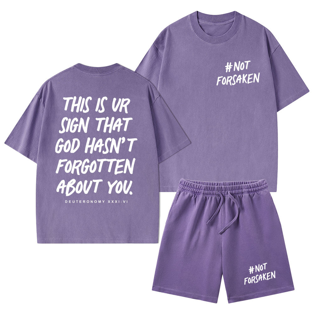 Not Forsaken Christian Washed T-Shirt & Shorts