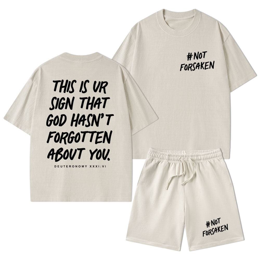 Not Forsaken Christian Washed T-Shirt & Shorts