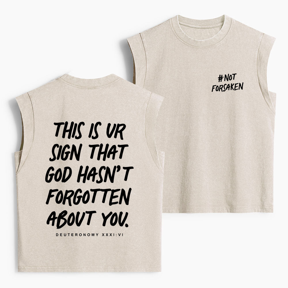 Not Forsaken Christian Women's Washed Tank Top