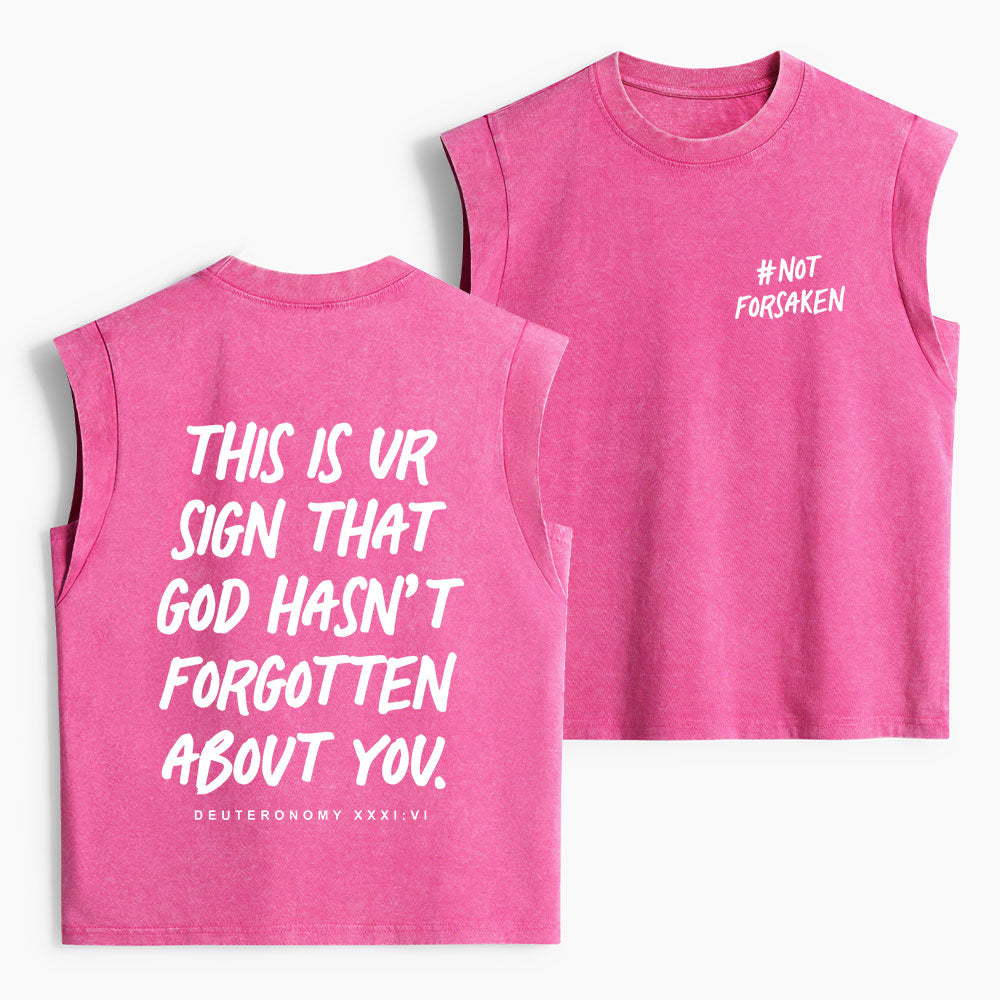 Not Forsaken Christian Women's Washed Tank Top