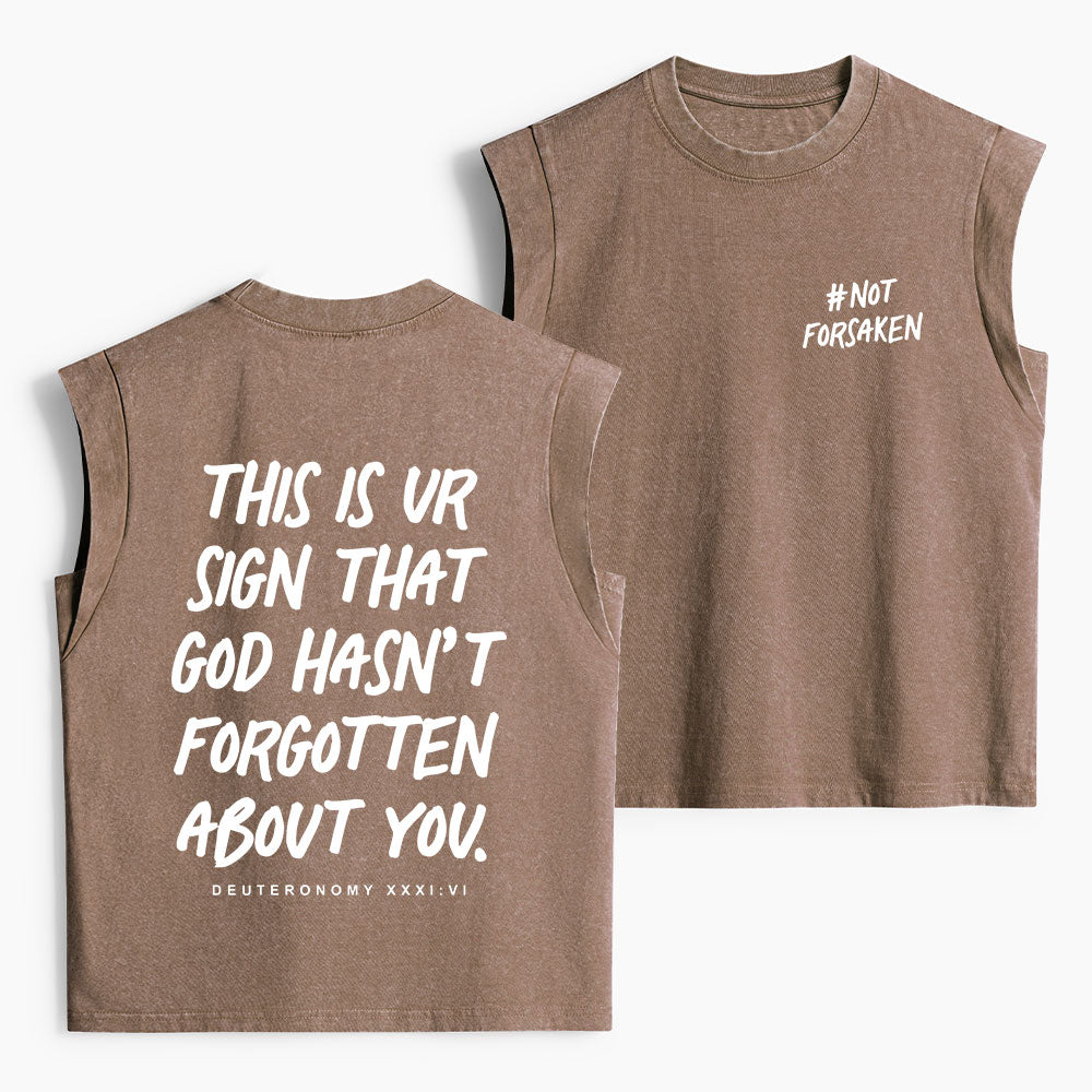 Not Forsaken Christian Women's Washed Tank Top