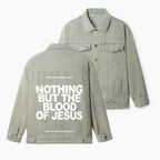 Nothing But The Blood Of Jesus Christian Denim Jacket