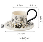 Artistic Ceramic Coffee Cup Set