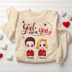 Personalized God Gave Me You Christian Couple Sweatshirt
