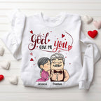 Personalized God Gave Me You Christian Couple Sweatshirt