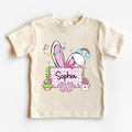 Personalized Plaid Bunny Easter Kid T-Shirt
