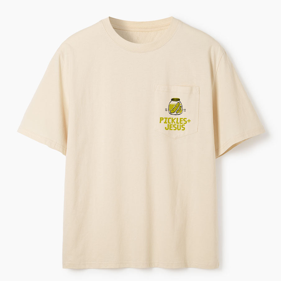 Pickles And Jesus Christian Unisex Pocket T-Shirt