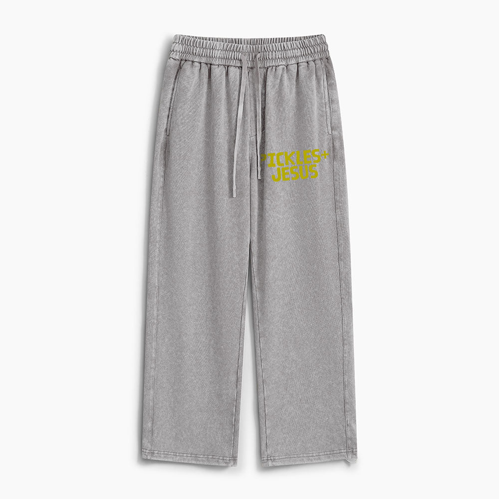 Pickles And Jesus Christian Washed Sweatpants